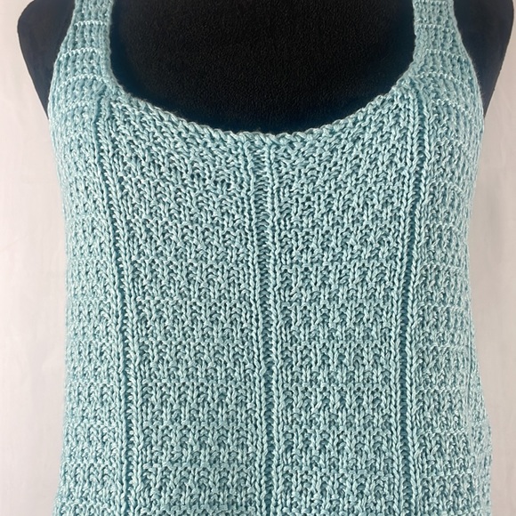 Cotton Candy, Sky Blue knit sweater, tank,light, large - Picture 3 of 7